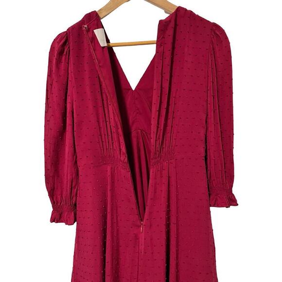 Gal Meets Glam Andrea Swiss Dot Mini Dress Size 00 Candy Red Apple Retro Event - Picture 7 of 10